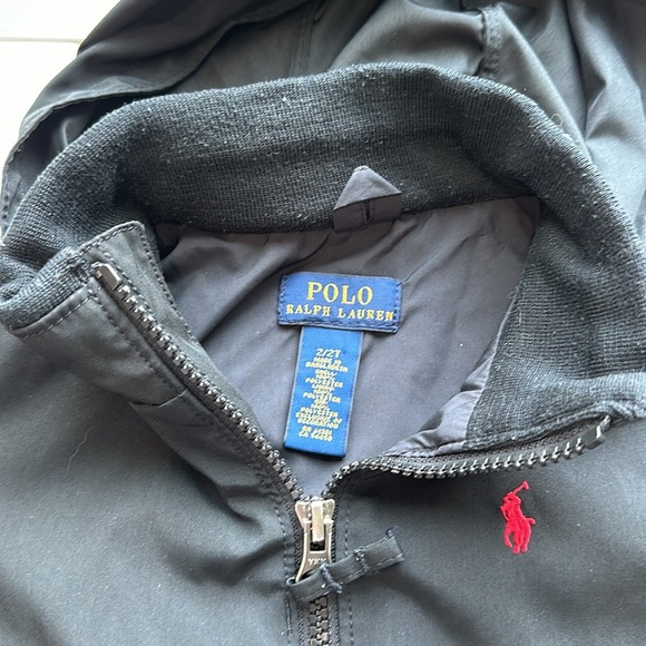 Polo Ralph Lauren Toddler Light Jacket Removable Hood Black size 2T - Picture 9 of 9